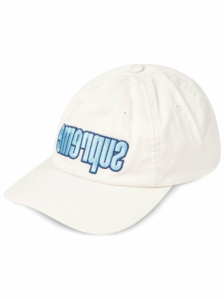 Supreme reverse logo 6-panel cap - White Cover