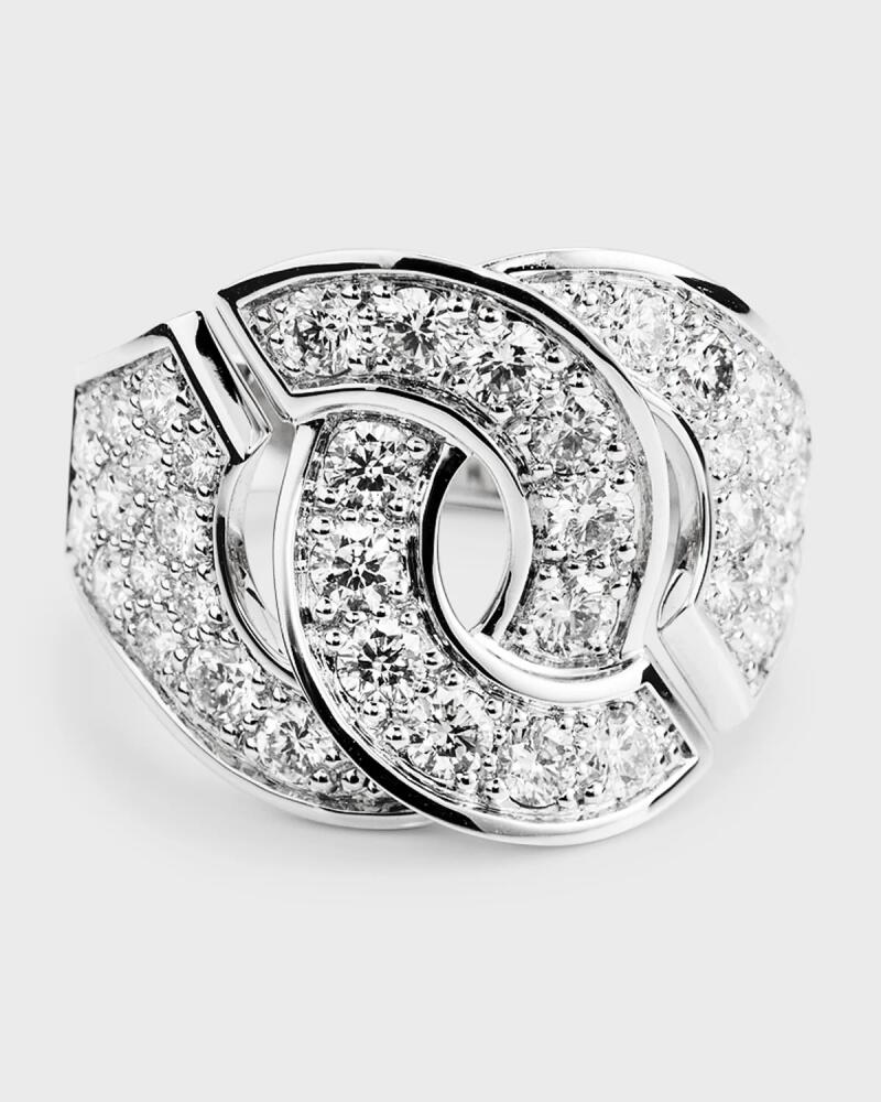 DINH VAN Menottes 18K White Gold and Diamond R12 Ring, Size 6.5 (53) Cover