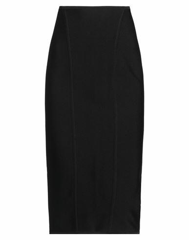 Versace Woman Midi skirt Black Viscose, Polyester Cover