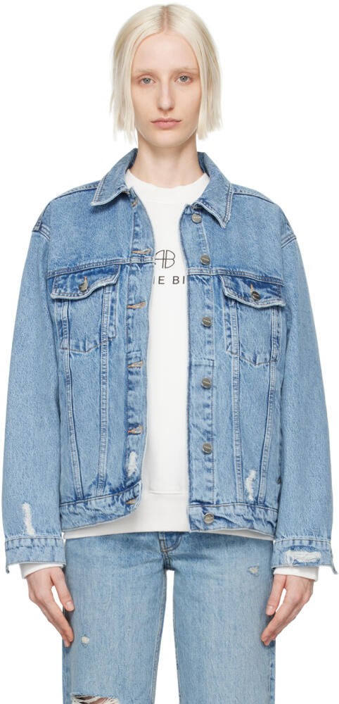 ANINE BING Blue Rory Denim Jacket Cover