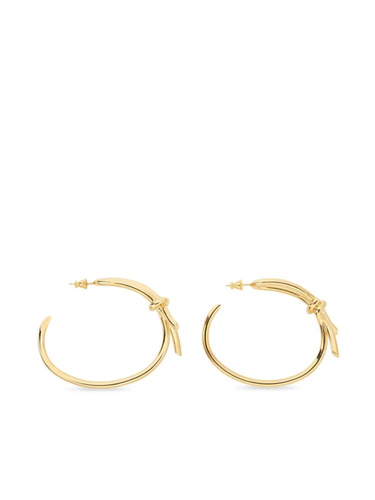 Ferragamo asymmetric bow earrings - Gold Cover