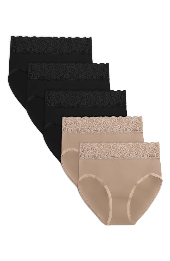 Kindred Bravely Assorted 5-Pack Lace Trim High Waist Postpartum Briefs in Neutrals Cover