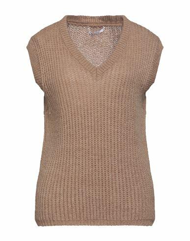 Biancoghiaccio Woman Sweater Camel Acrylic, Polyamide, Viscose, Wool Cover