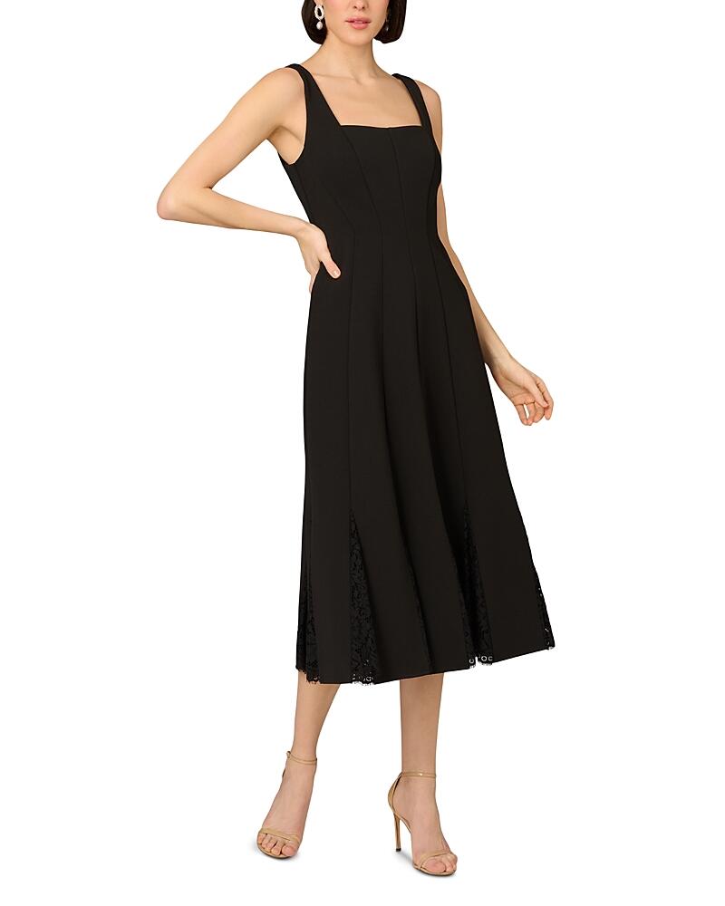 Aidan Mattox Bonded Crepe Midi Dress Cover