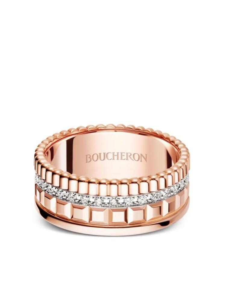 Boucheron 18kt gold Quatre Radiant diamond ring - Pink Cover