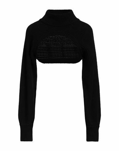 Soallure Woman Turtleneck Black Viscose, Wool, Polyamide, Cashmere Cover