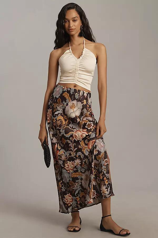 By Anthropologie The Tilda Maxi Slip Skirt: Side Slit Edition Cover