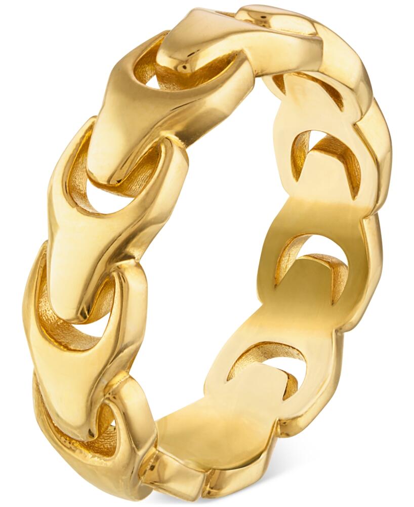 Bulova Men's Link Ring in 14k Gold-Plated Sterling Silver - Gold Cover