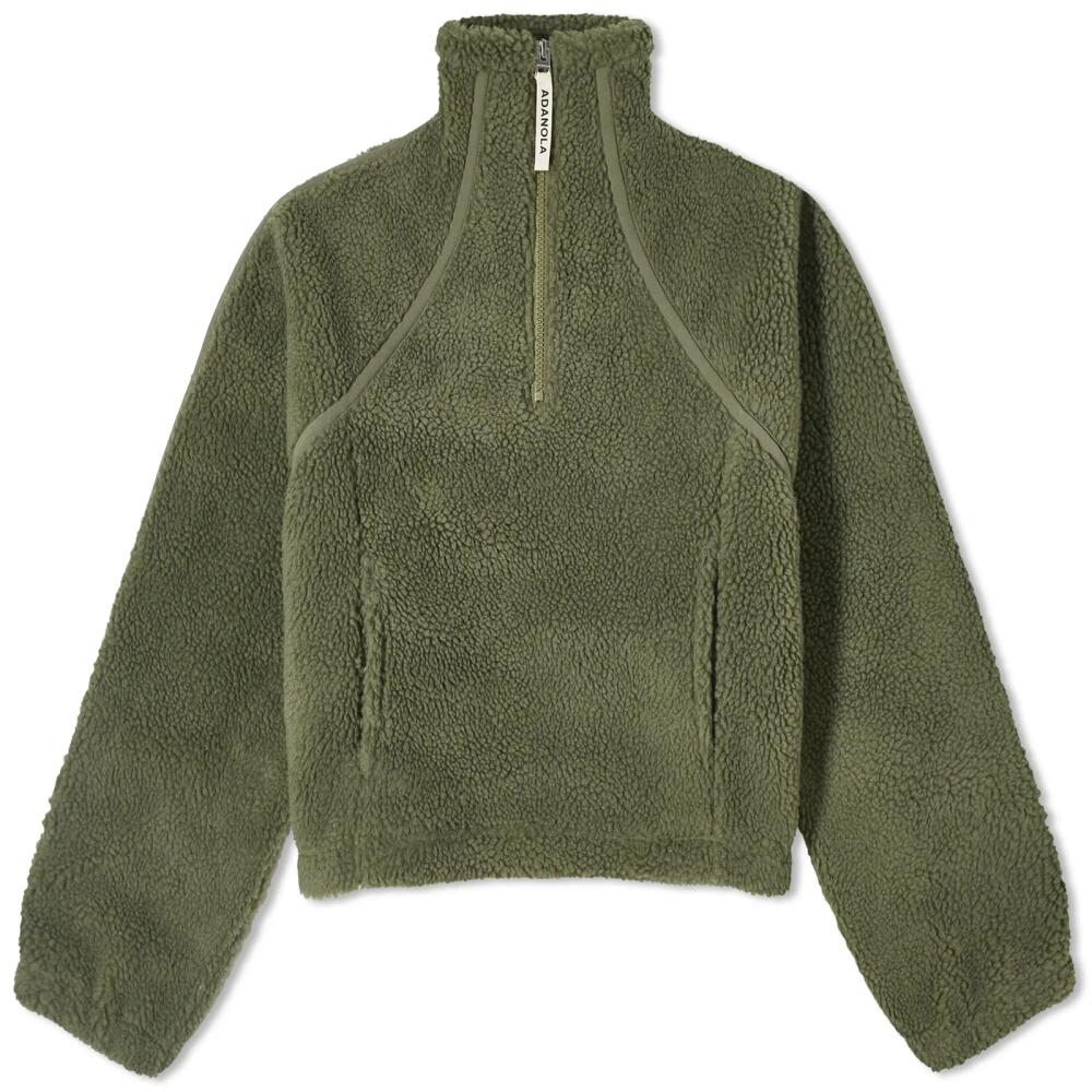 Adanola Women's Quarter Zip Fleece in Khaki Cover