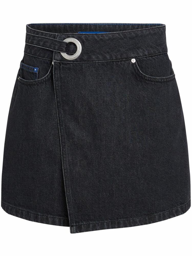 Karl Lagerfeld Jeans eyelet denim mini skirt - Black Cover