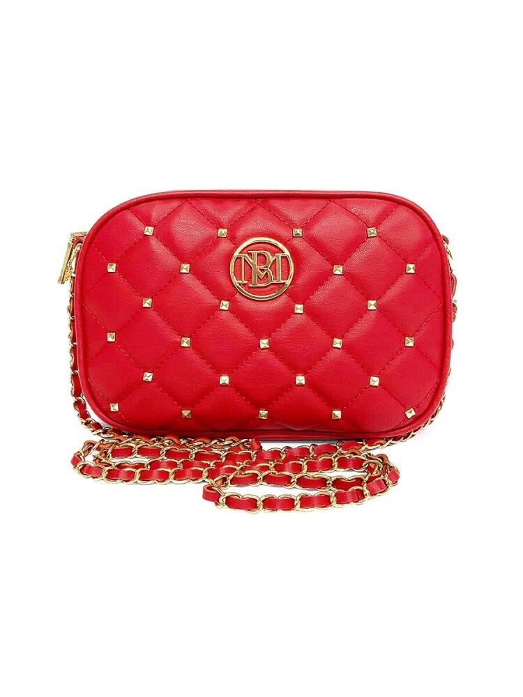 Badgley Mischka Women's Quilted Logo Chain Camera Bag - Red Cover