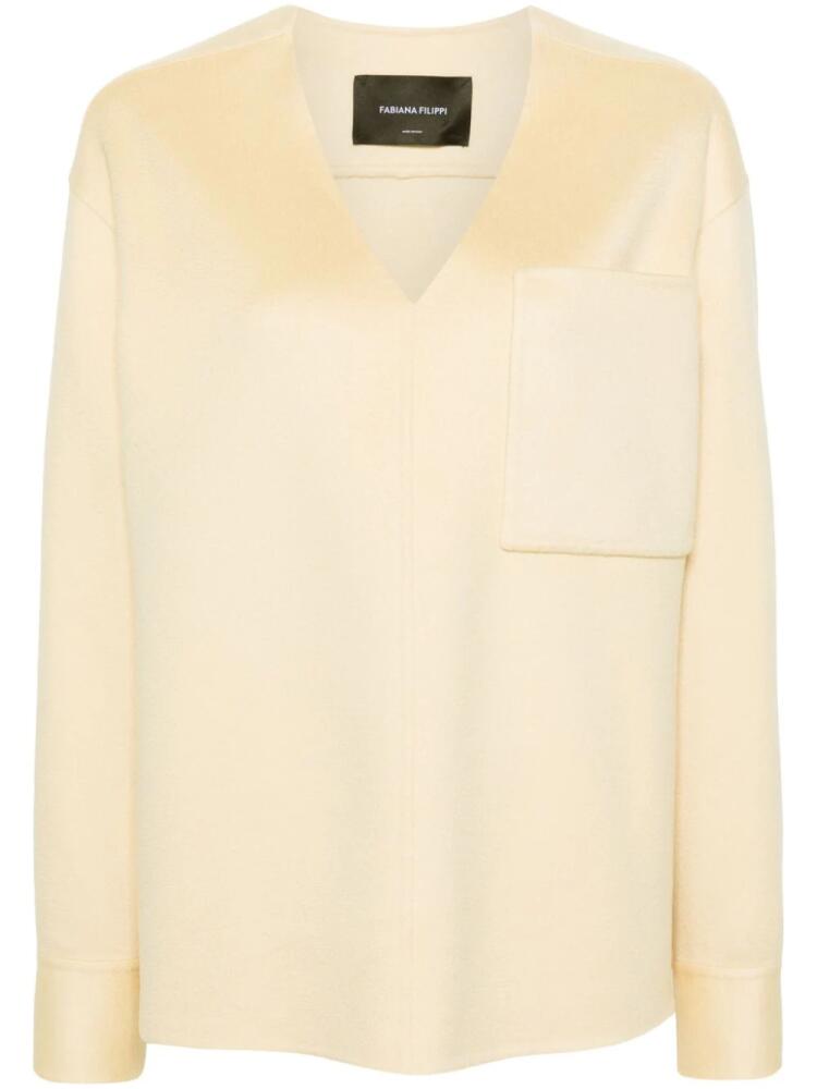 Fabiana Filippi V-neck cashmere jumper - Yellow Cover