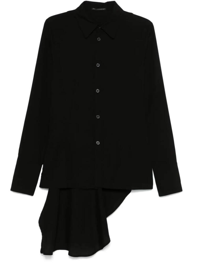 Yohji Yamamoto draped shirt - Black Cover