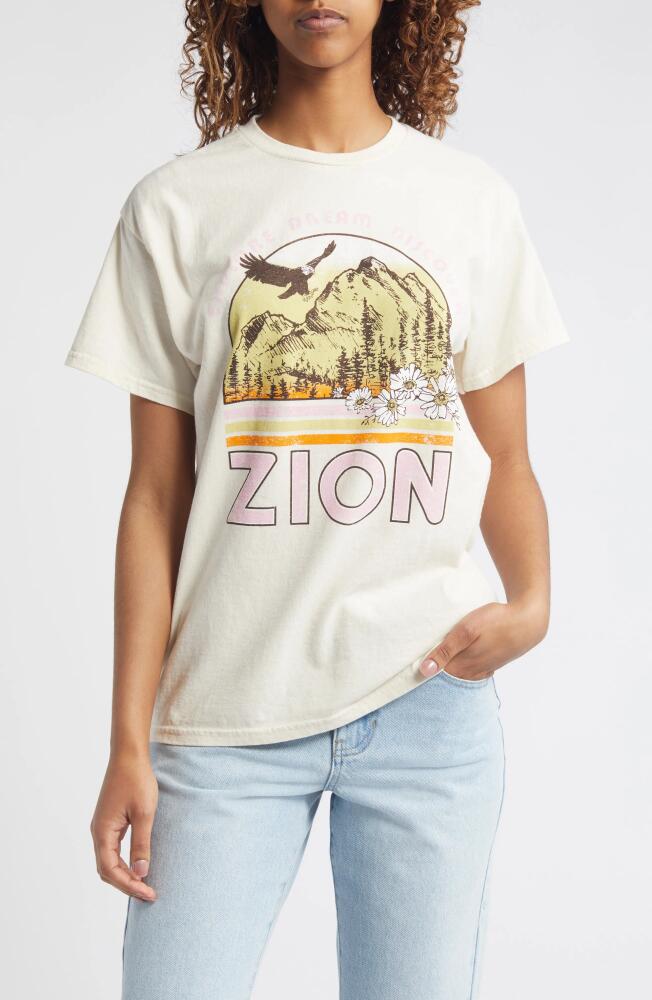 Vinyl Icons Zion Oversize Cotton Graphic T-Shirt in Natural Cover