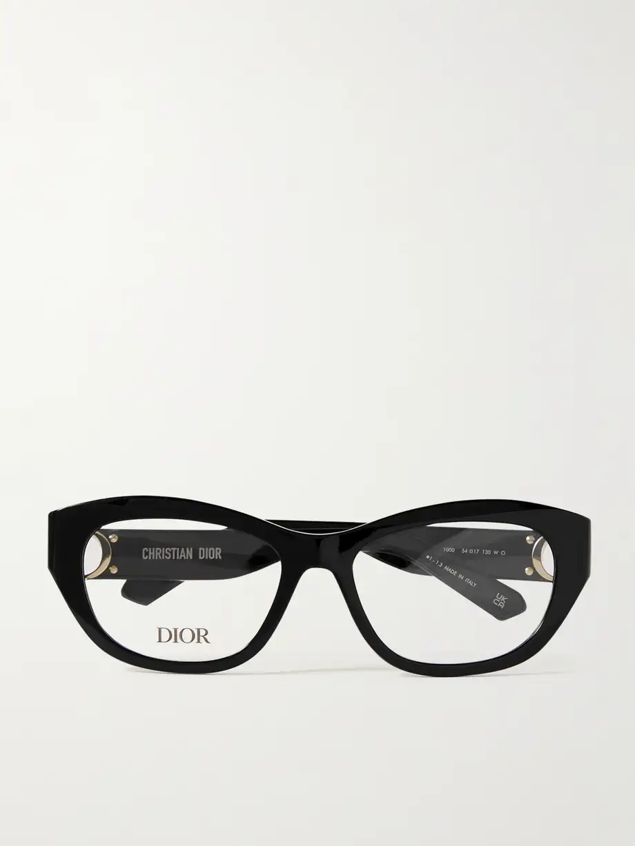 DIOR Eyewear - 30montaigne0 B1i Oval-frame Acetate Optical Glasses - Black Cover