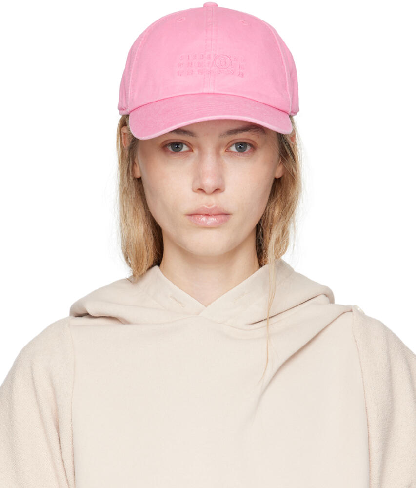 MM6 Maison Margiela Pink Baseball Cap Cover