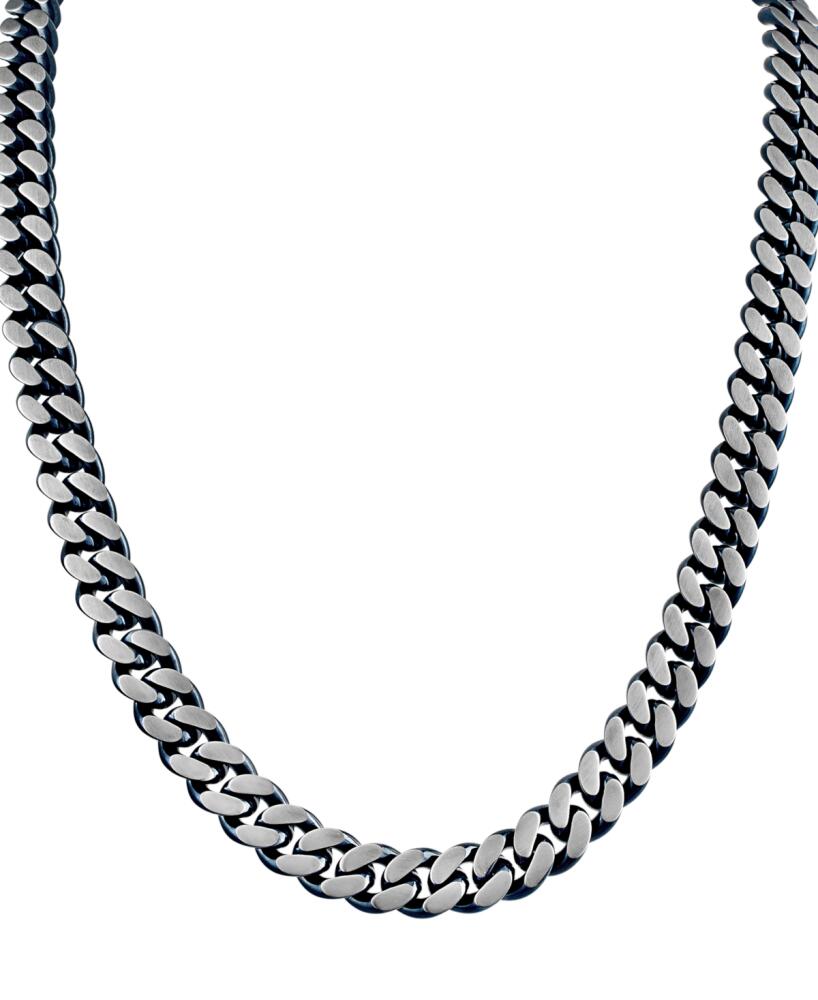 Bulova Men's Classic Curb Chain 24" Necklace in Blue-Plated Stainless Steel - Na Cover