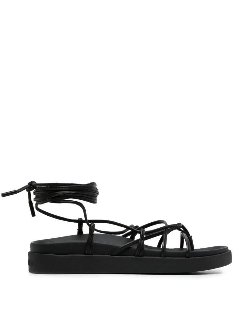 Calvin Klein strappy leather sandals - Black Cover