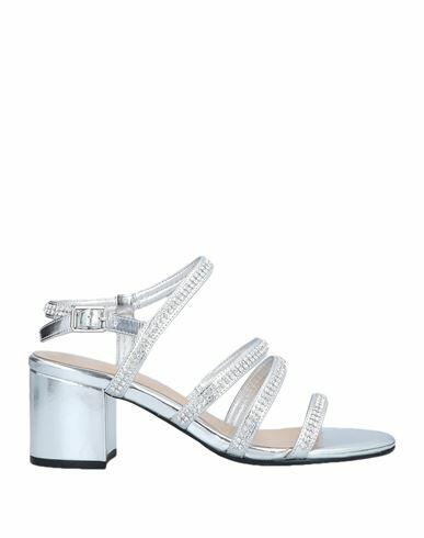 Apepazza Woman Sandals Silver Textile fibers Cover