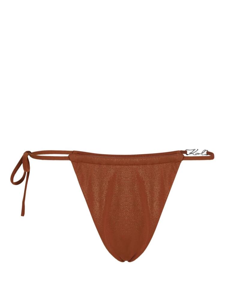 Karl Lagerfeld Signature string bikini bottoms - Red Cover