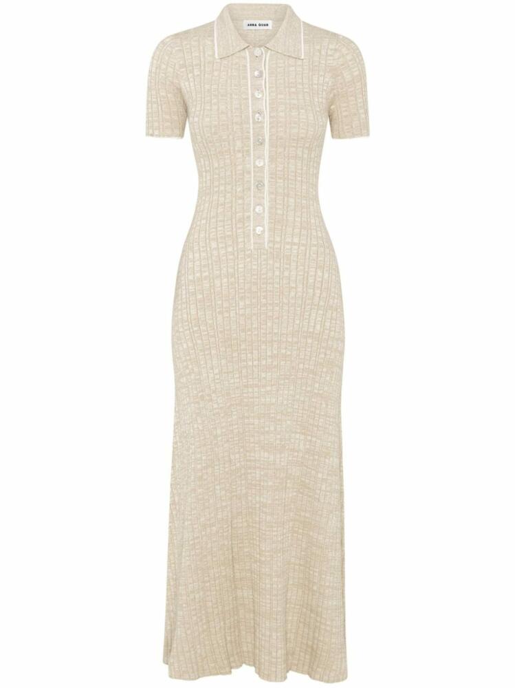 Anna Quan Penelope contrasting-trim polo dress - Neutrals Cover