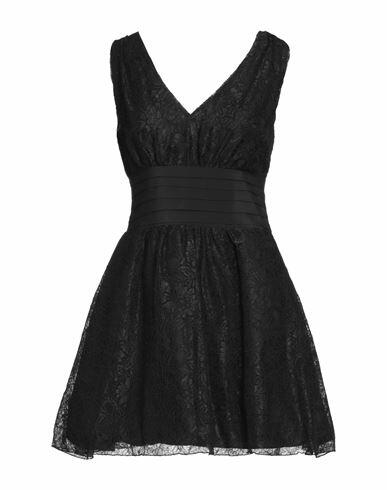 Carla G. Woman Mini dress Black Polyamide, Viscose, Silk Cover