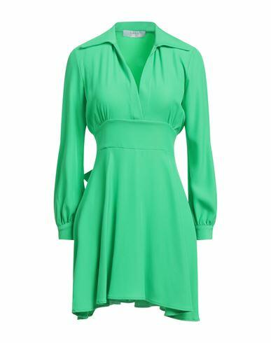 Kaos Woman Mini dress Green Polyester, Elastane Cover