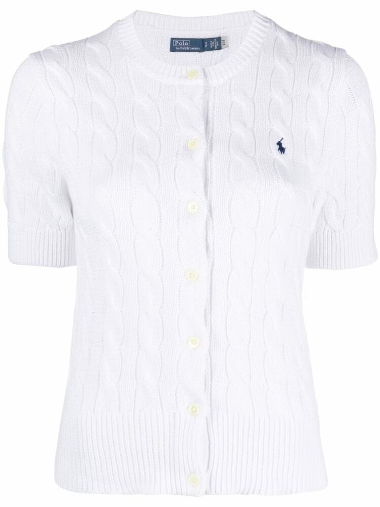 Polo Ralph Lauren cable-knit short-sleeve cardigan - White Cover