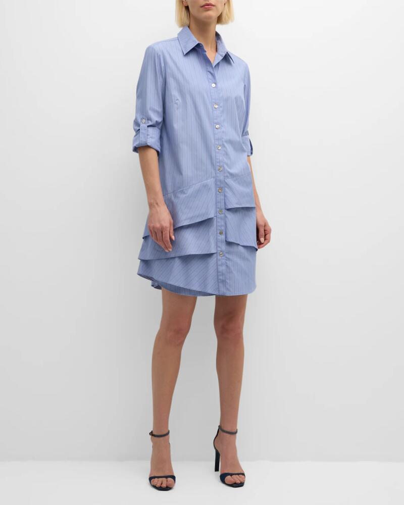 Finley Jenna Striped Ruffle Shirtdress Cover