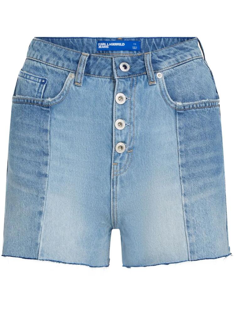 Karl Lagerfeld Jeans high-rise denim shorts - Blue Cover