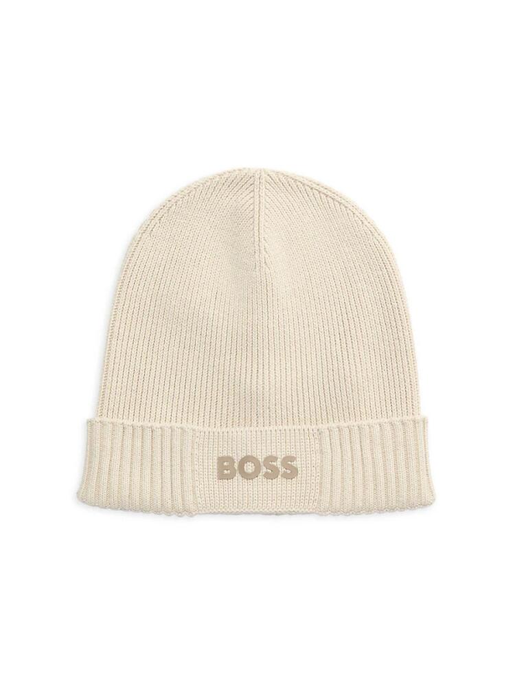 BOSS Men's Asic Logo Beanie - Beige Cover