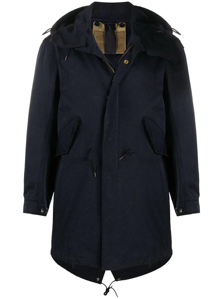 Ten C fishtail mid-length parka - Blue Cover