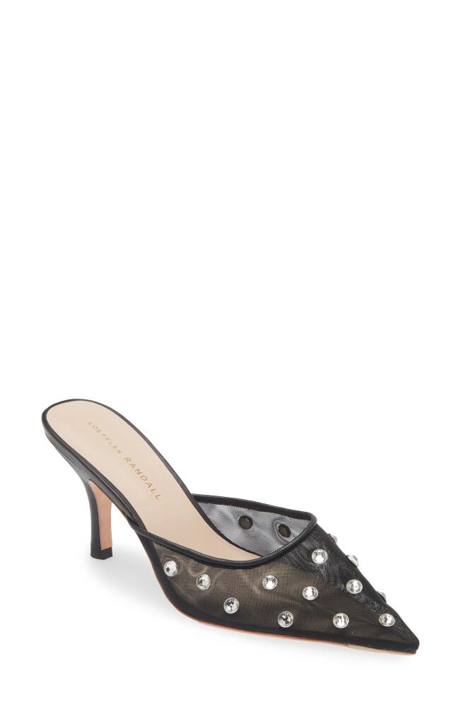 Loeffler Randall Paloma Embellished Pointed Toe Mule in Black/Crystal Cover