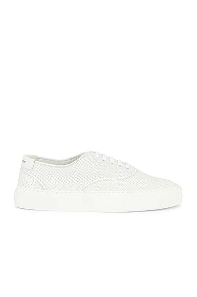 Saint Laurent Venice Low Top Sneakers in White Cover