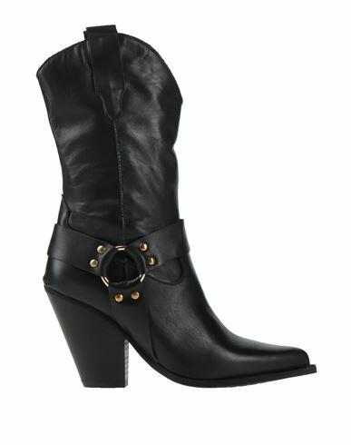 Geneve Woman Ankle boots Black Leather Cover