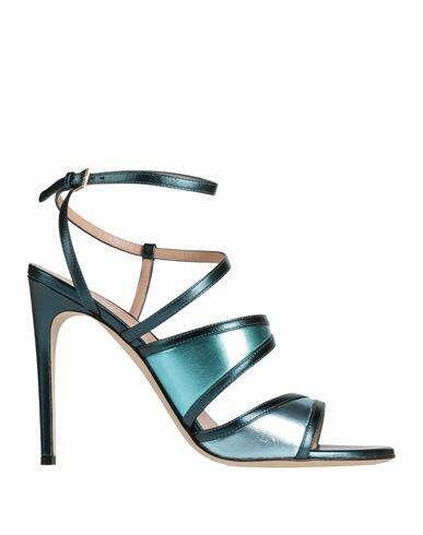 Alberta Ferretti Woman Sandals Deep jade Leather Cover