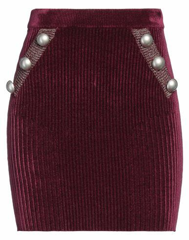 Eleonora Gottardi Woman Mini skirt Garnet Viscose, Polyamide, Elastane Cover