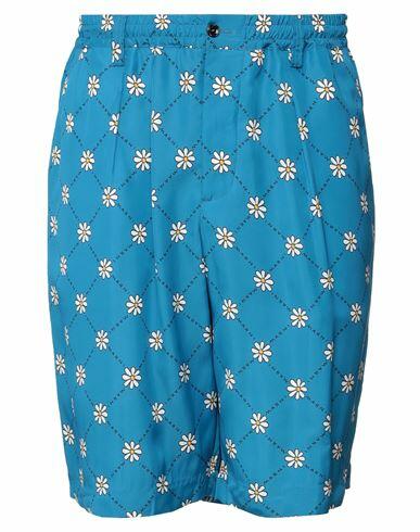 Marni Man Shorts & Bermuda Shorts Blue Viscose Cover