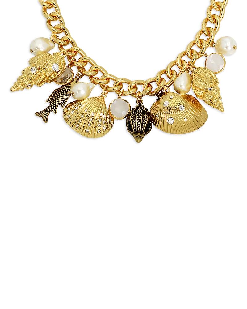 Kurt Geiger London Signature Eagle & Shell Bib Necklace, 16 Cover