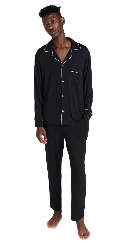 Eberjey William Modal Long PJs Black/Ivory Cover