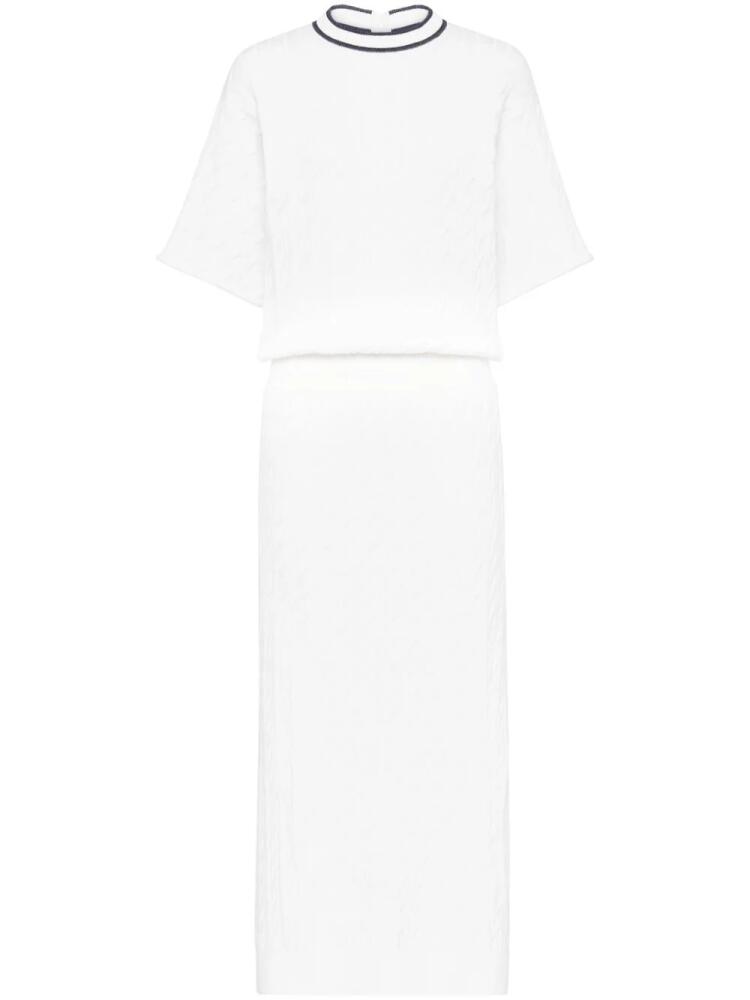 Brunello Cucinelli cable-knit cotton dress - White Cover