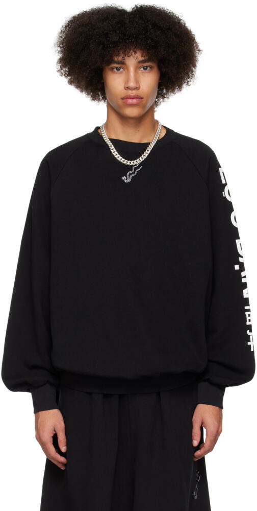 LU'U DAN SSENSE Exclusive Black Oversized Sweatshirt Cover