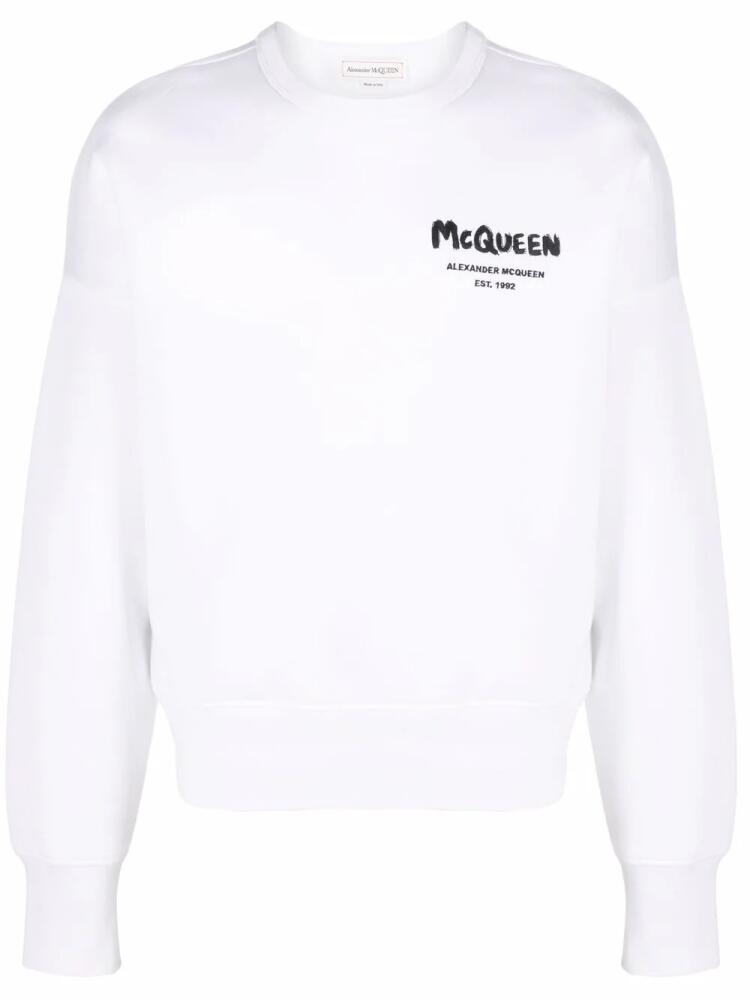 Alexander McQueen logo-printed sweatshirt - White Cover