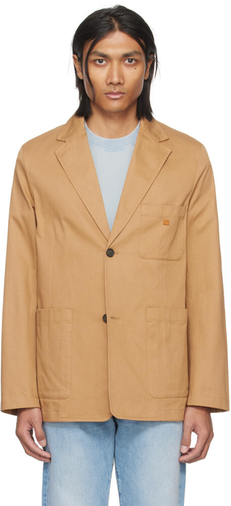 Acne Studios Tan Patch Pocket Blazer Cover