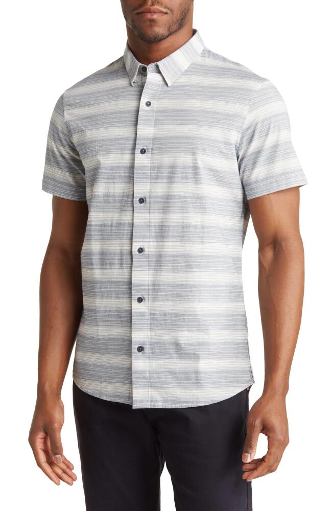 TravisMathew Manta Ray Short Sleeve Button-Up Shirt in Insignia Cover