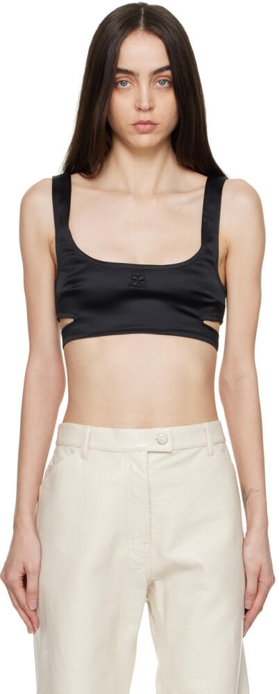 Courrèges Black Cutout Tank Top Cover