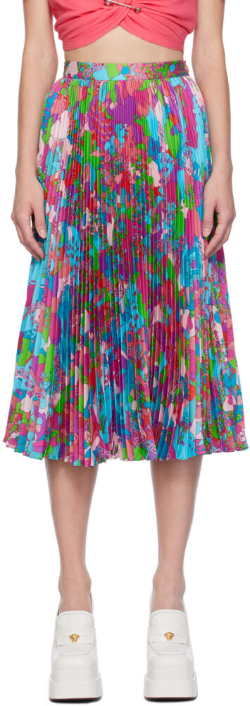 Versace Multicolor Dua Lipa Edition Midi Skirt Cover