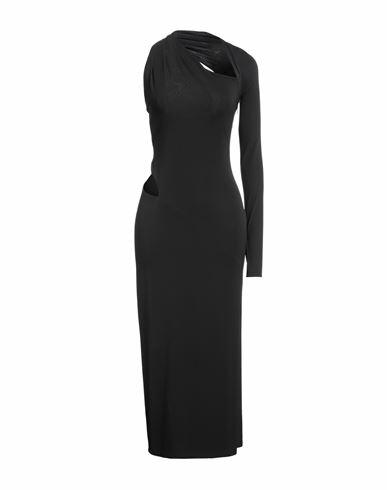 Versace Woman Midi dress Black Viscose, Elastane Cover