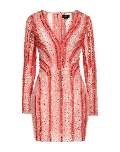 Elisabetta Franchi Woman Mini dress Coral Polyamide, Silk Cover