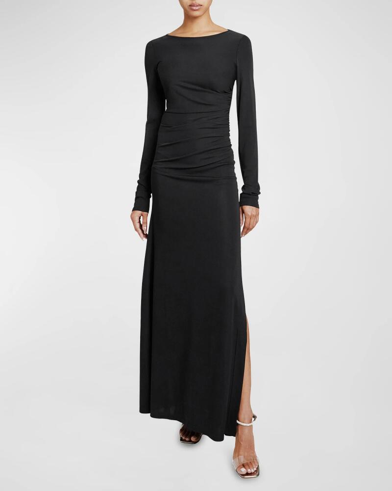 Santorelli Abby Ruched A-Line Jersey Maxi Dress Cover